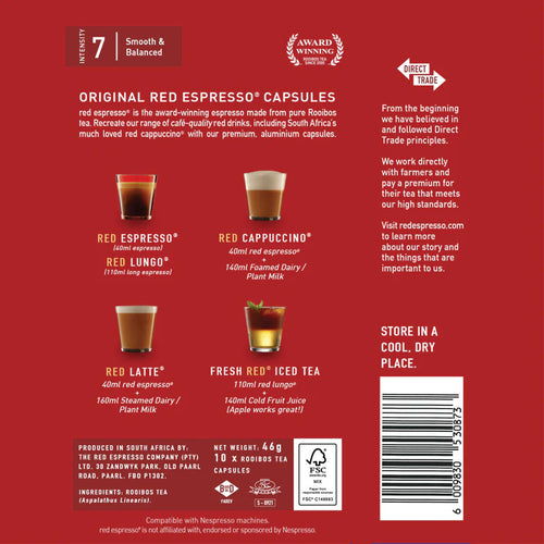 red espresso® Original Rooibos Nespresso®-kompatible Kapseln